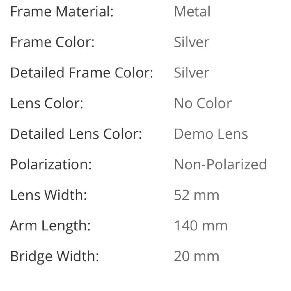 Saint Laurent Silver Unisex Glasses - Picture 5 of 6
